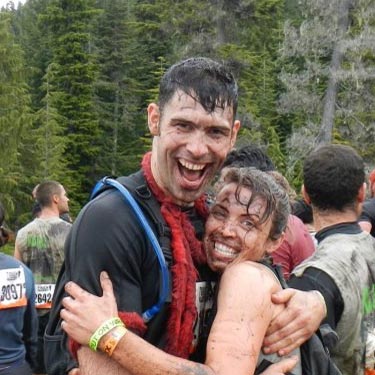 Margaret and Kevin during the tought mudder